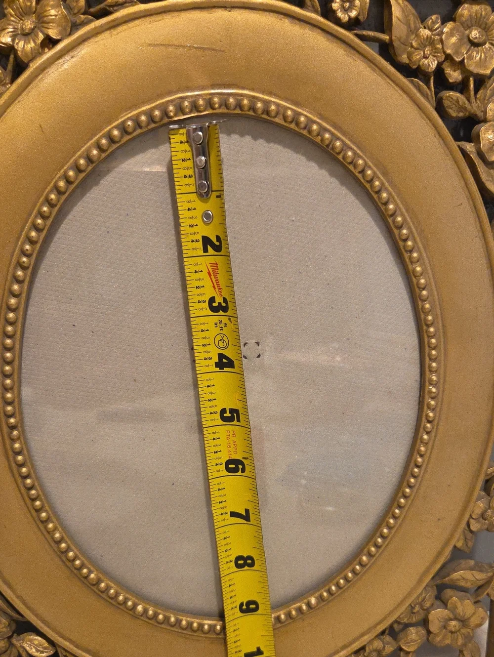 Ornate Gold Floral Oval Picture Frame by